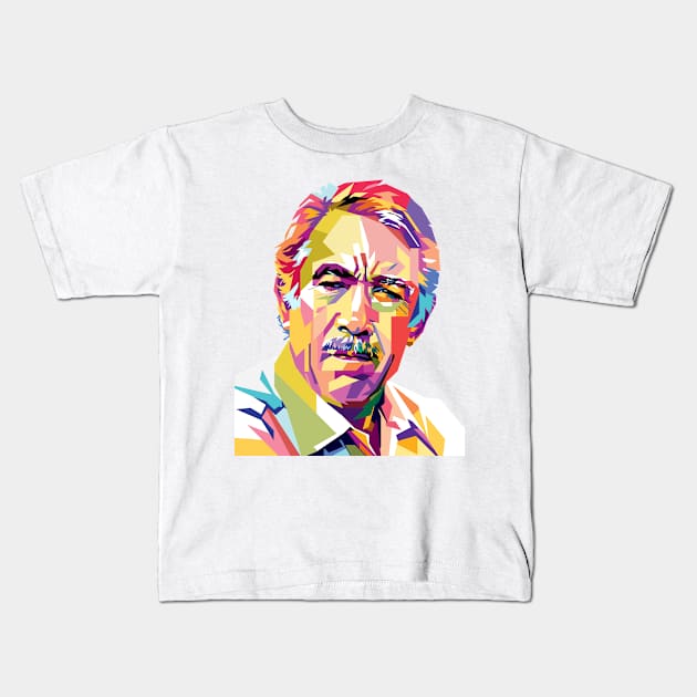 Anthony Quinn Portrait Illustration Kids T-Shirt by RJWLTG